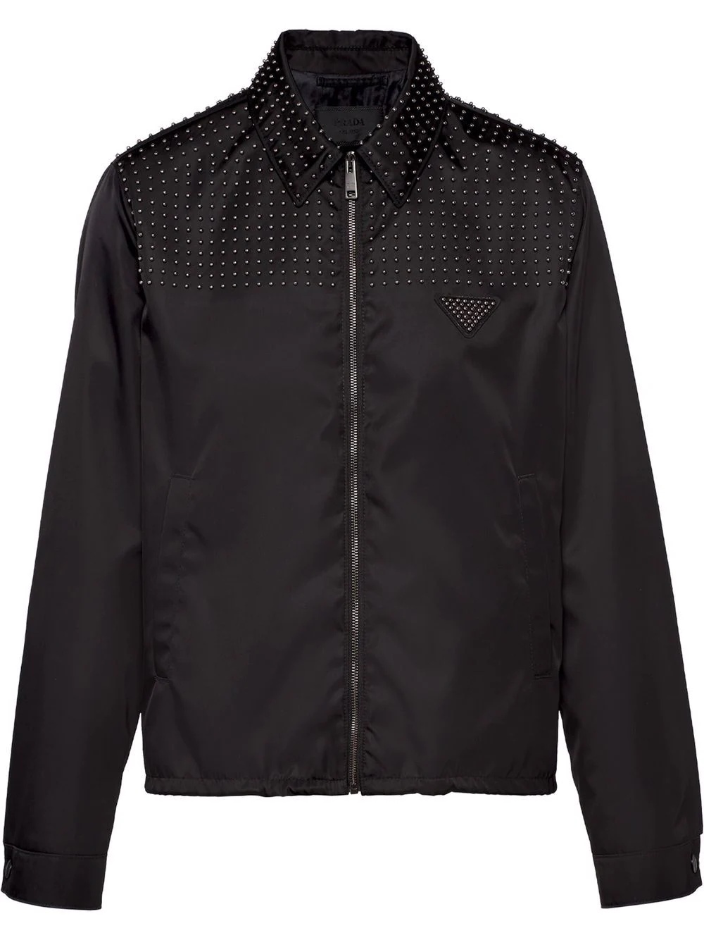 studded Re-Nylon zip-front jacket - 1