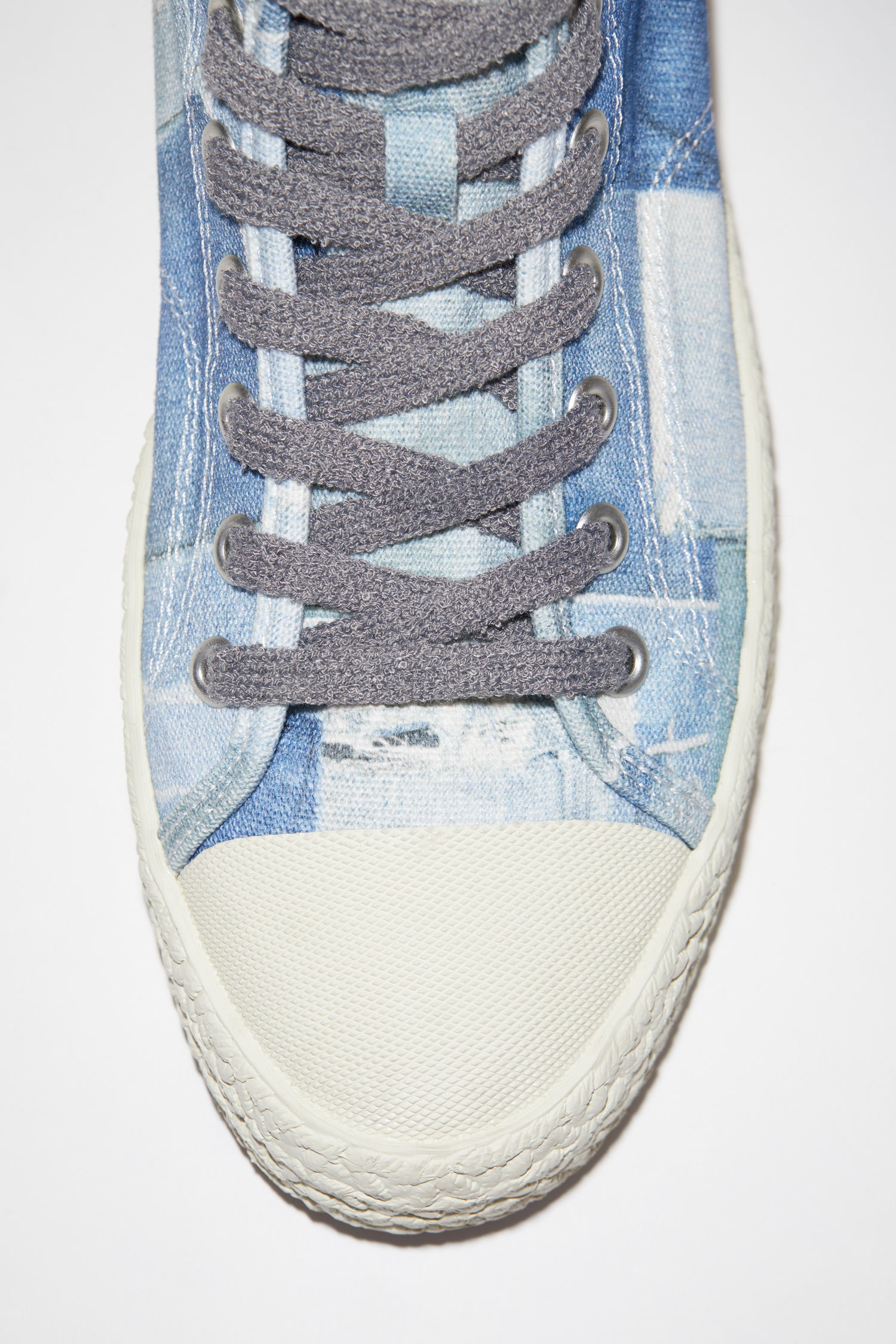 Canvas sneakers - Blue/off white - 6