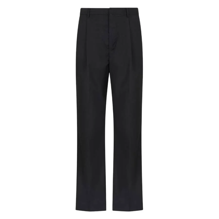 Emporio Armani Virgin Wool Pleated Trousers - 1