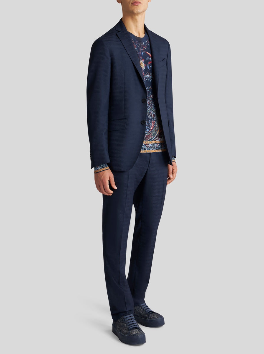 WOOL JACQUARD TROUSERS - 4