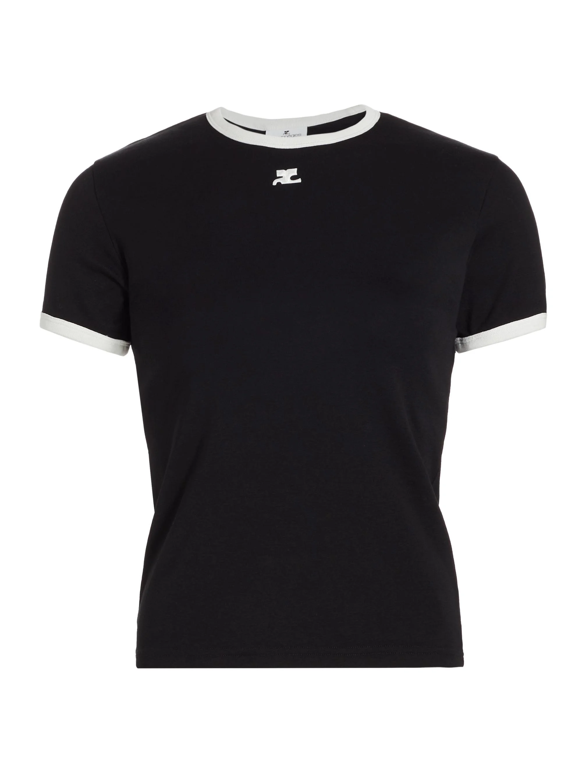 Women's Reedition Contrast Cotton Tee - Black Heritage White - 1