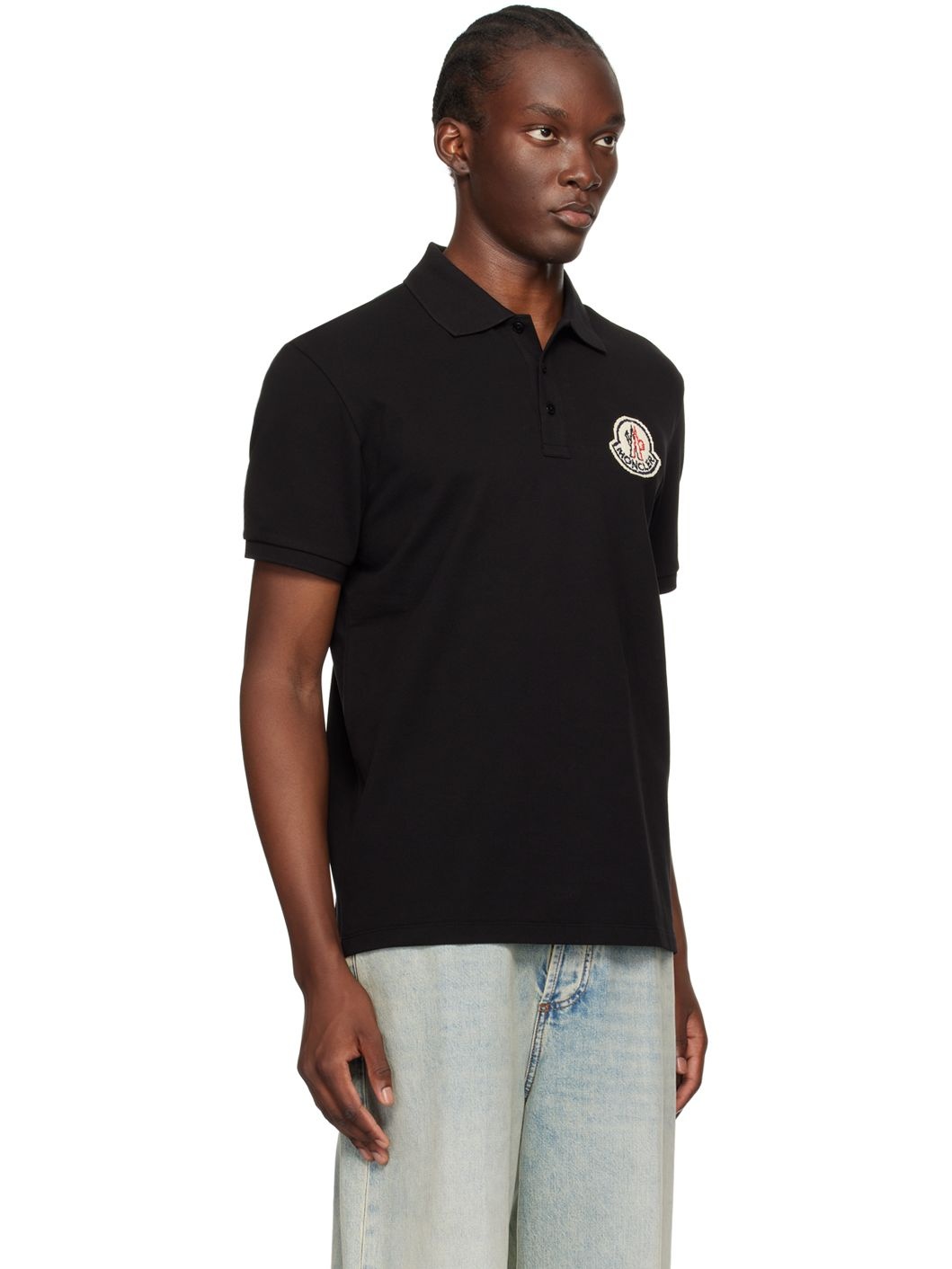 Black Logo Patch Polo - 2