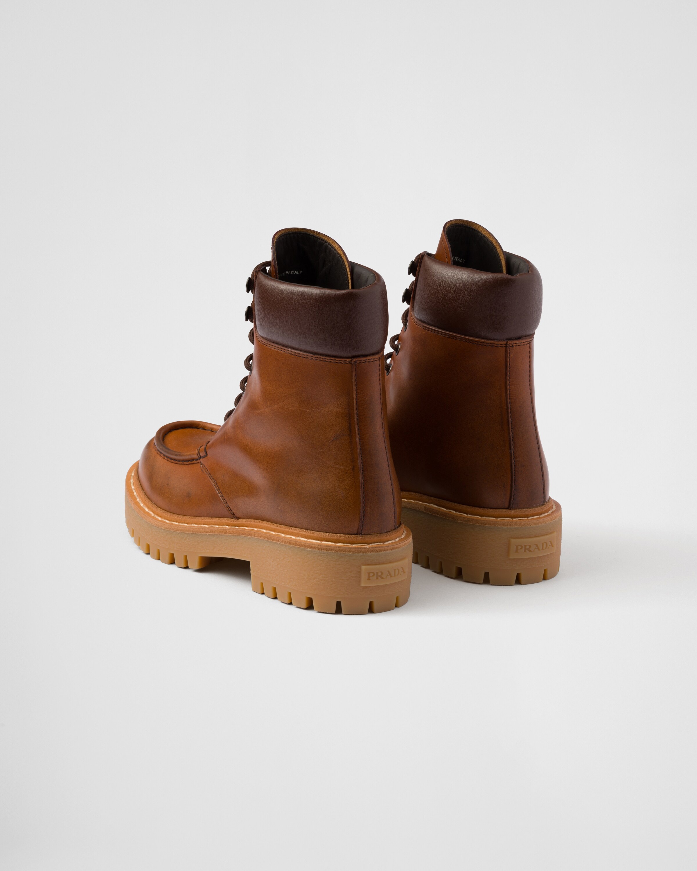 Leather lace-up boots - 4