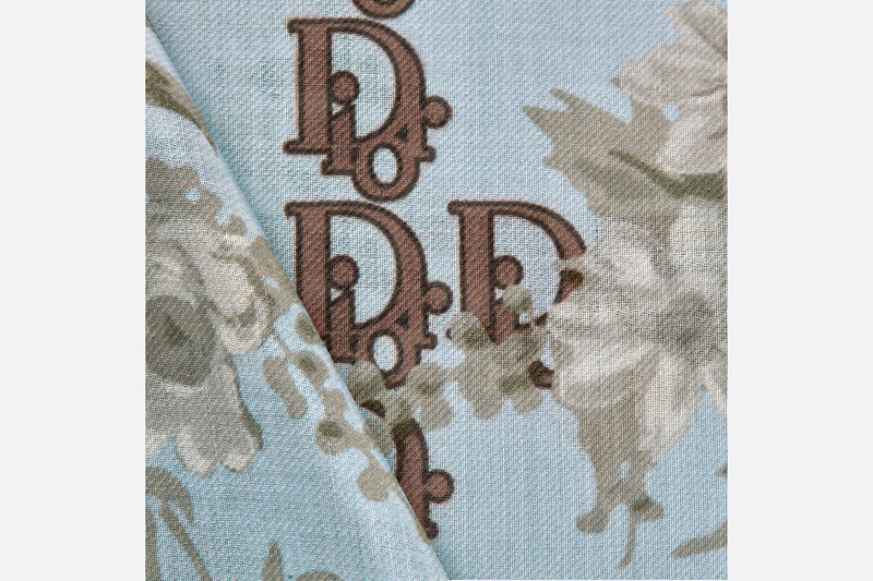 Dior Oblique Stole with Flowers 4