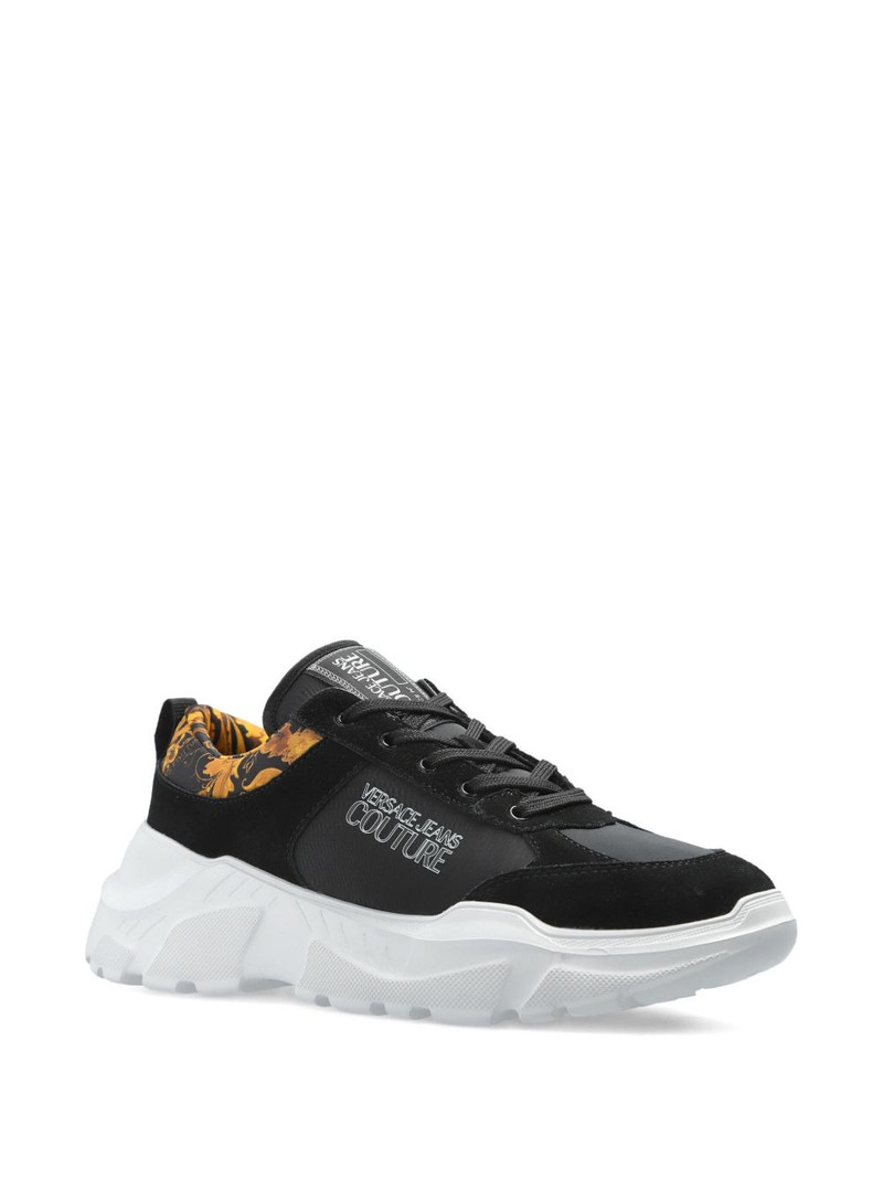 VERSACE JEANS COUTURE floral-panelled sneakers outlook