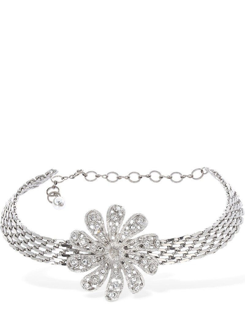 CHAIN CHOKER W/ DAISY EMBELLISHMENT - 1
