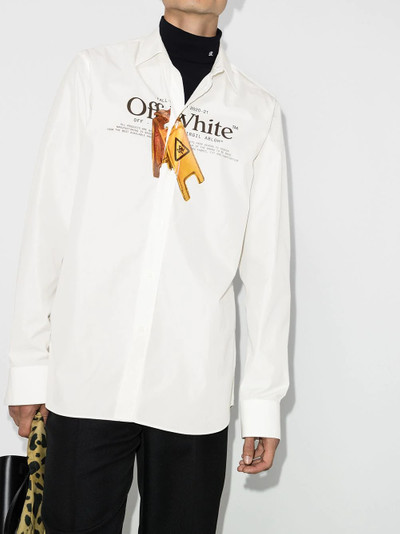 Off-White logo-print cotton shirt outlook