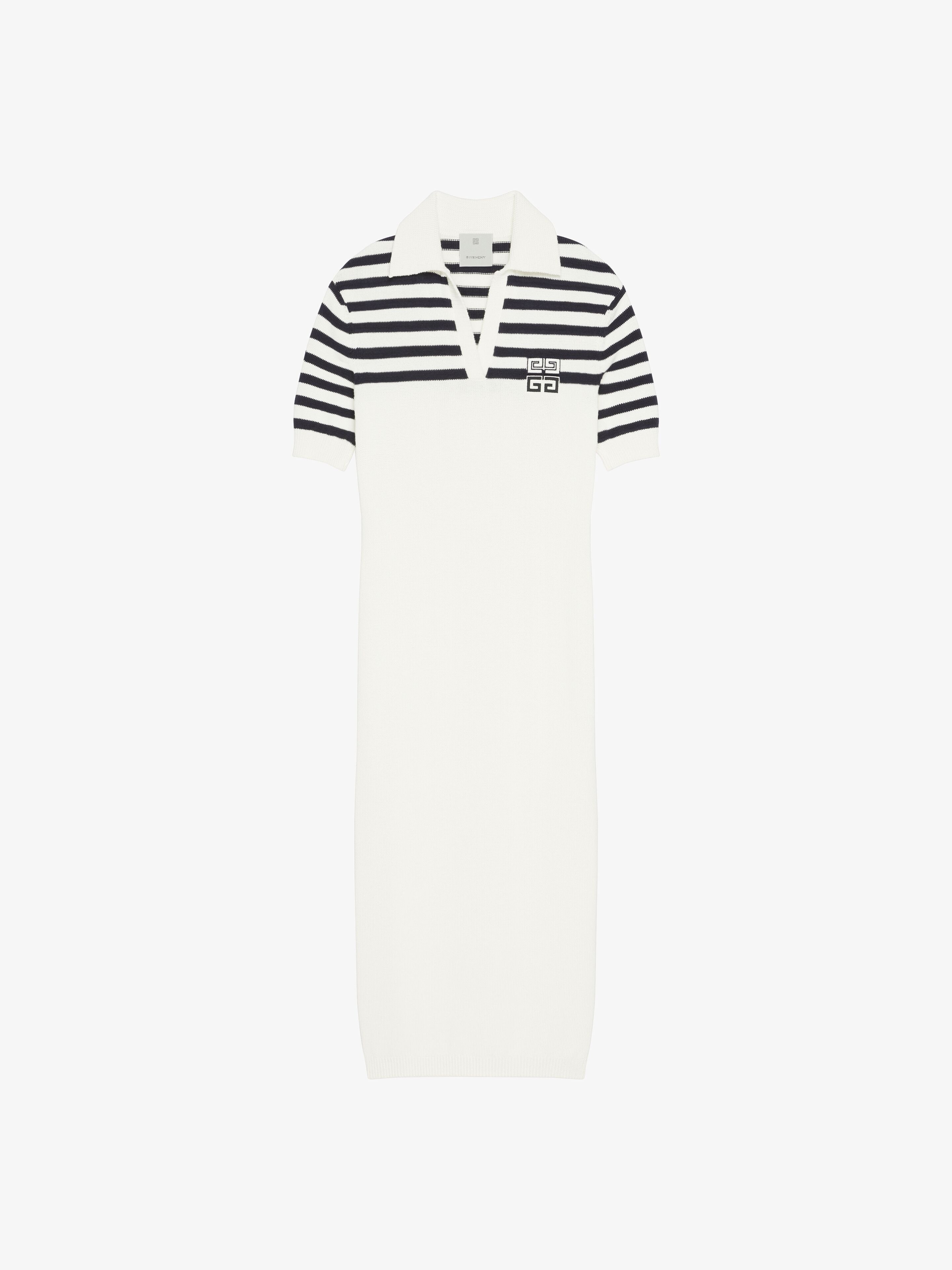 4G STRIPED POLO DRESS IN WOOL AND CASHMERE - 1
