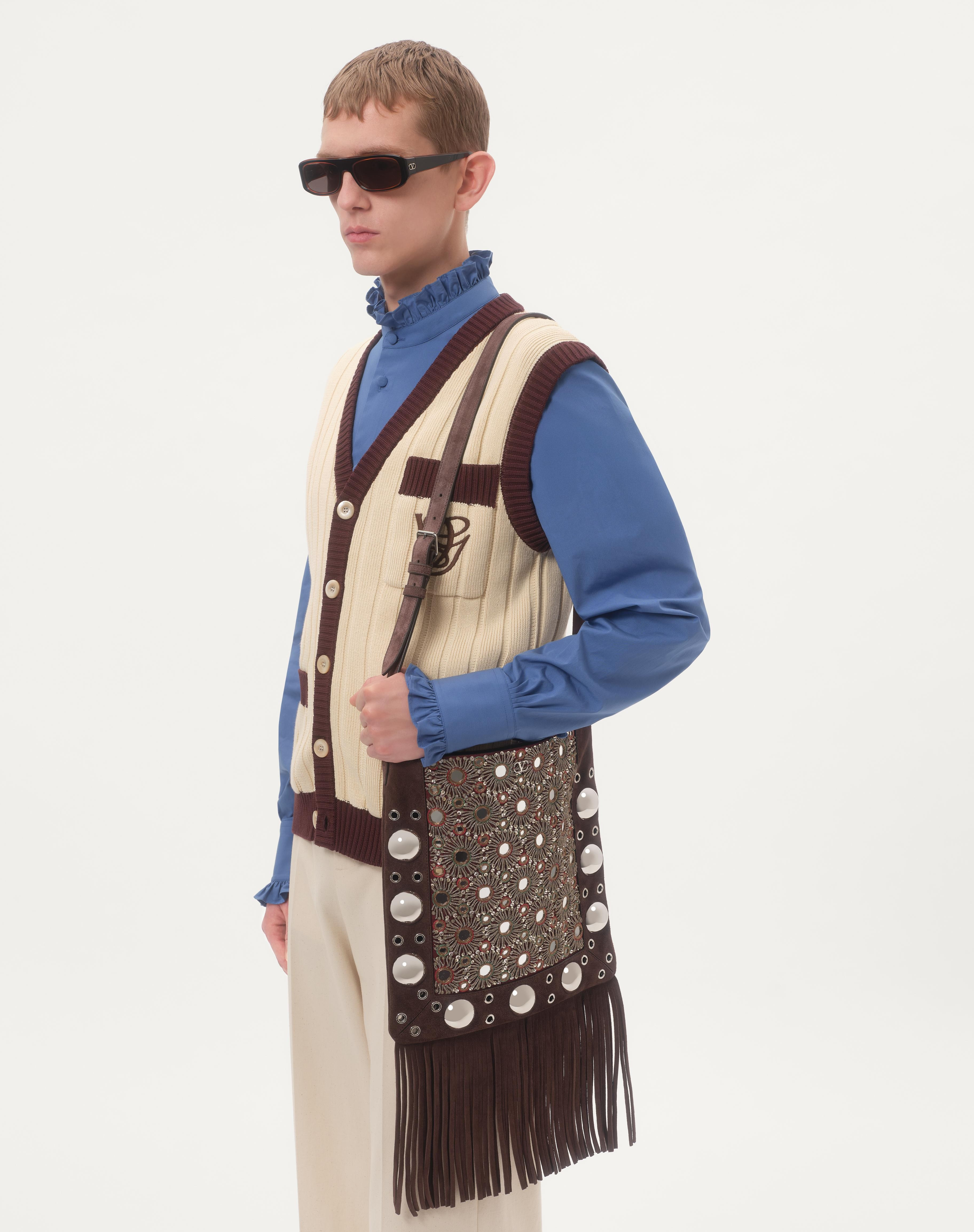 RIBBED COTTON VEST WITH VG EMBROIDERY - 3
