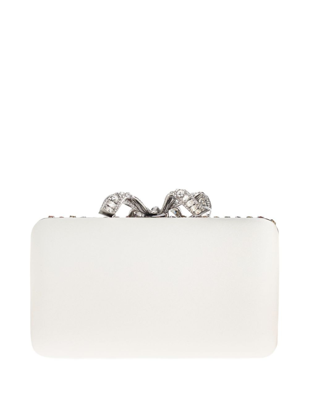 crystal-embellished bow-detail clutch - 3