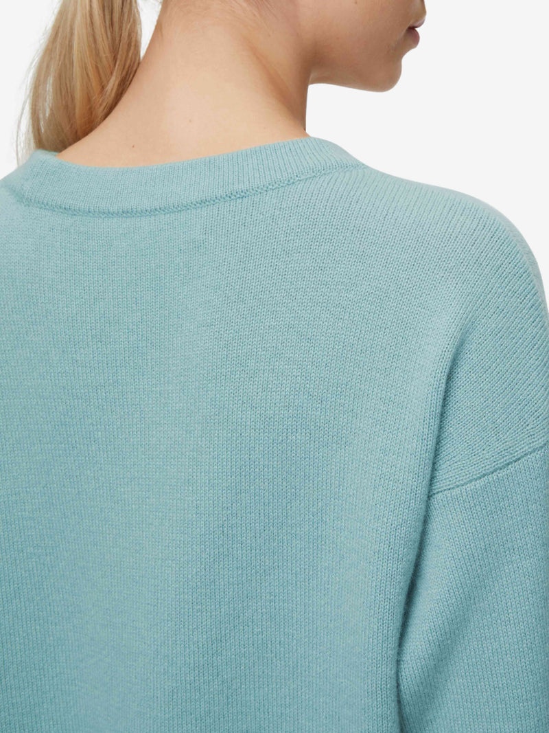 Women's Relaxed Sweater Daphne Cashmere Sea Foam Green - 6