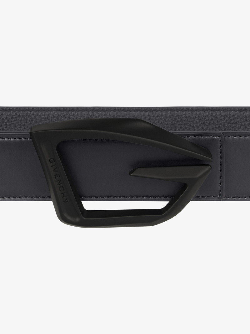 GIV-CUT REVERSIBLE BELT IN GRAINED LEATHER 4
