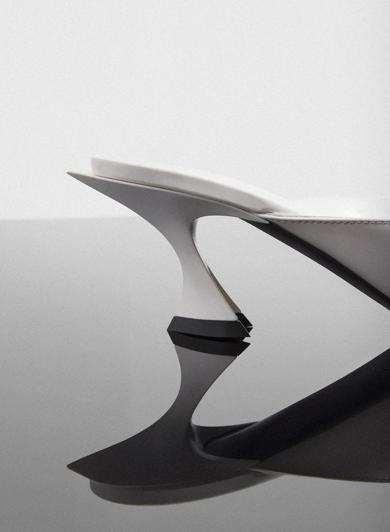 white Fang 55 mules with strap 3