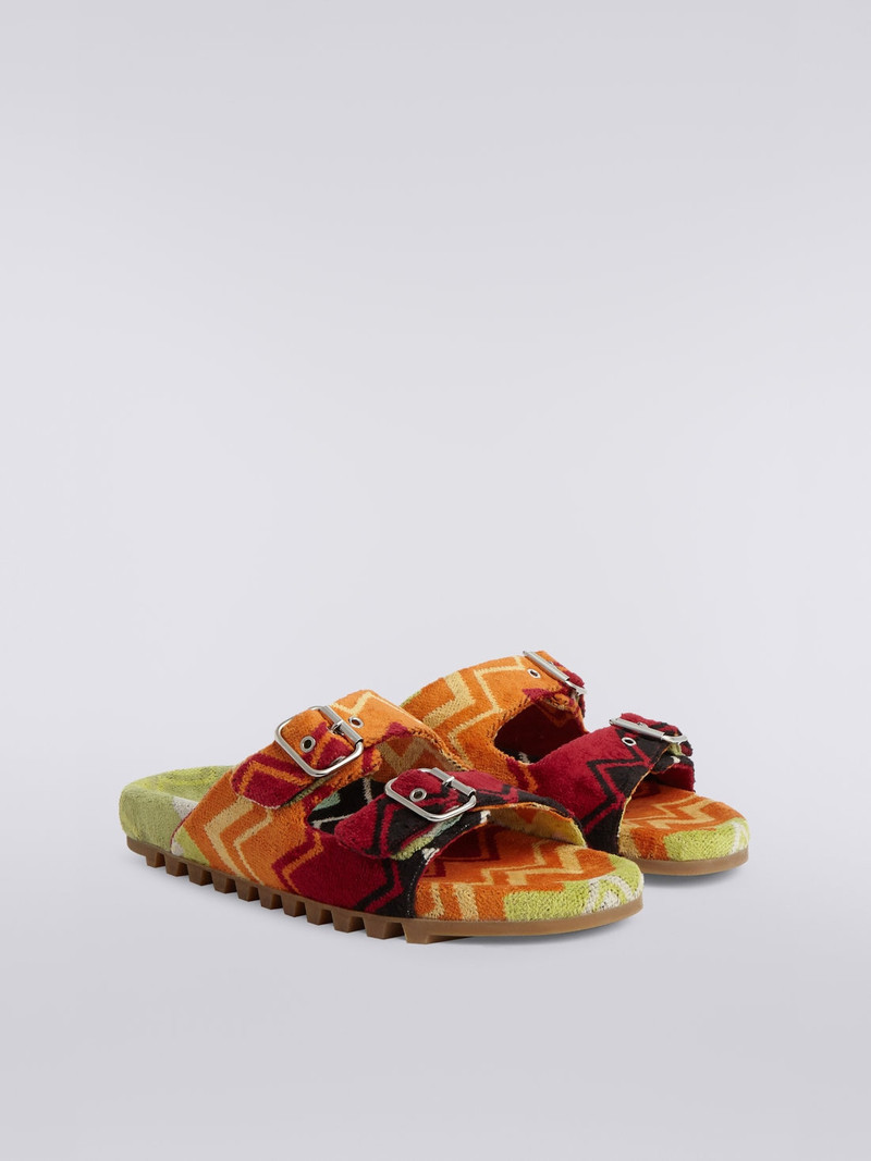 Missoni Double zigzag foam sandals outlook