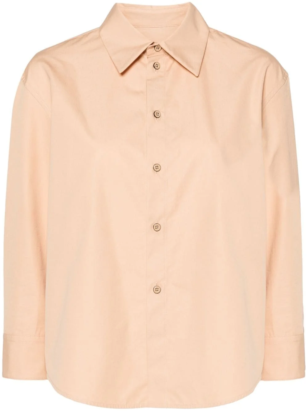 pointed-collar cotton shirt - 1