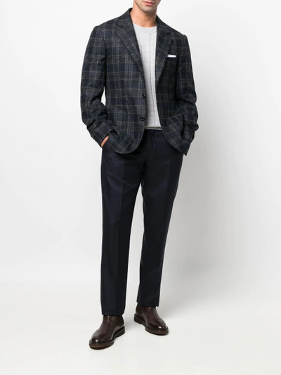 Brunello Cucinelli check-print single-breasted blazer outlook