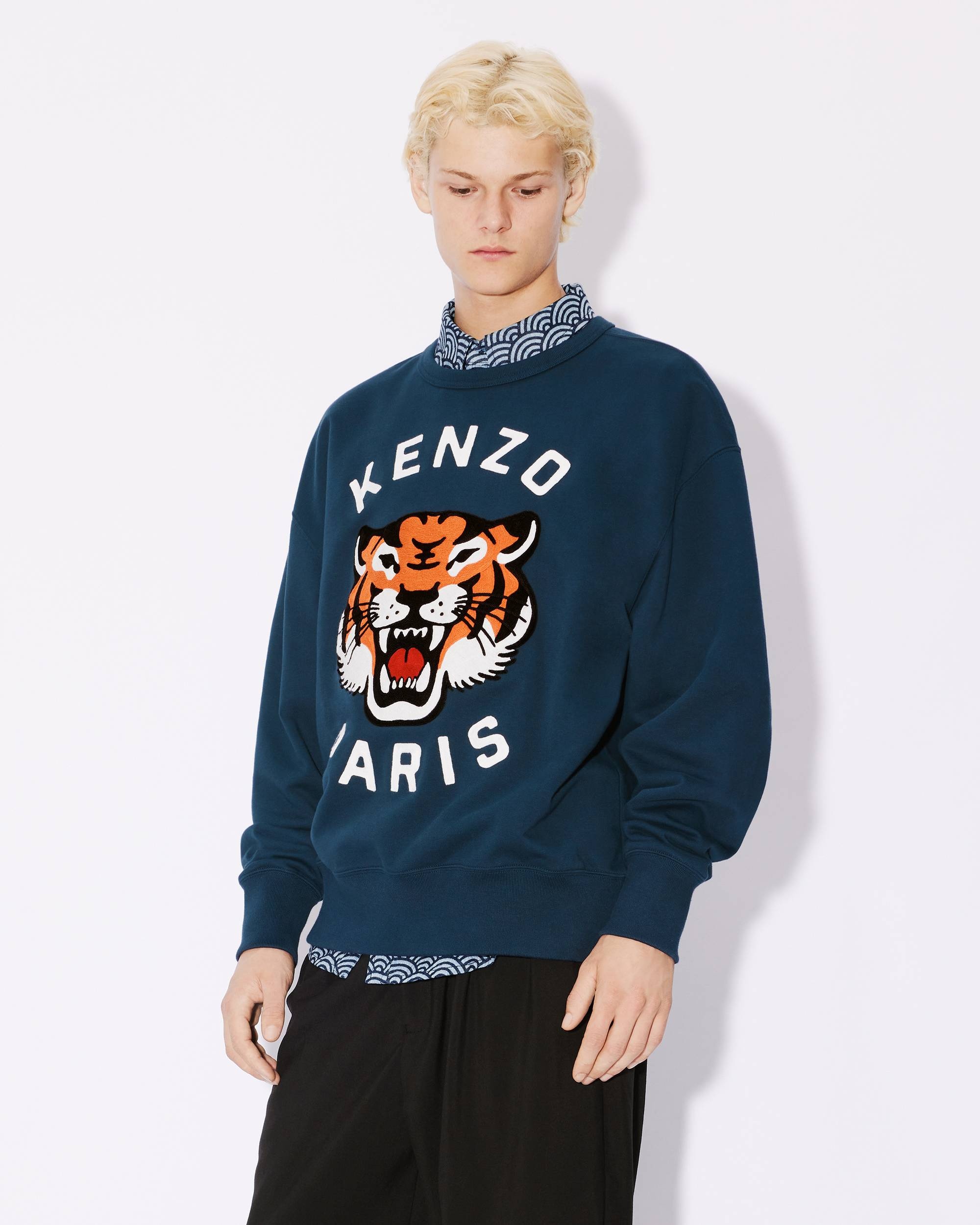 'KENZO Lucky Tiger' embroidered oversized genderless sweatshirt - 9