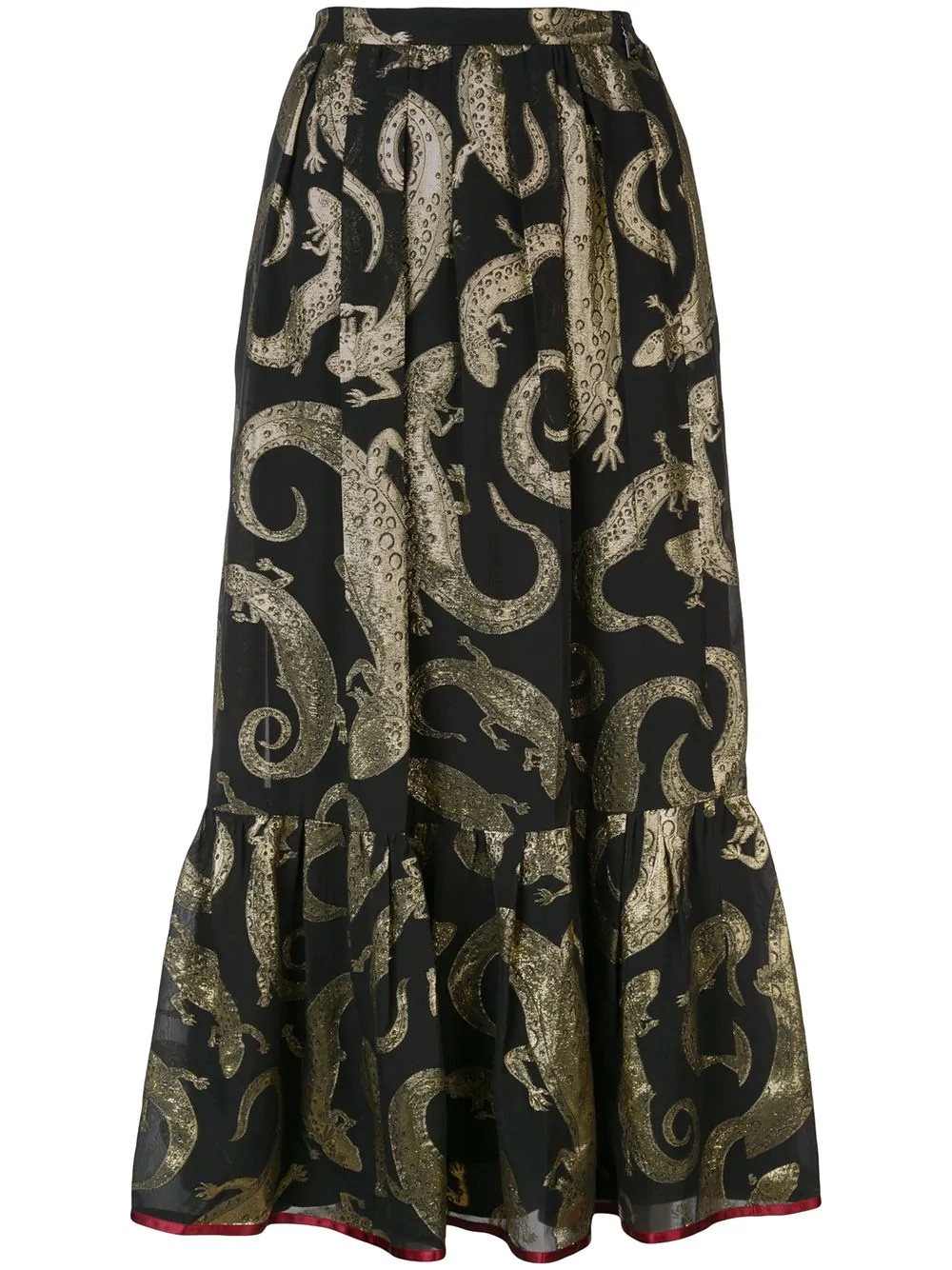 lizard jacquard skirt - 1