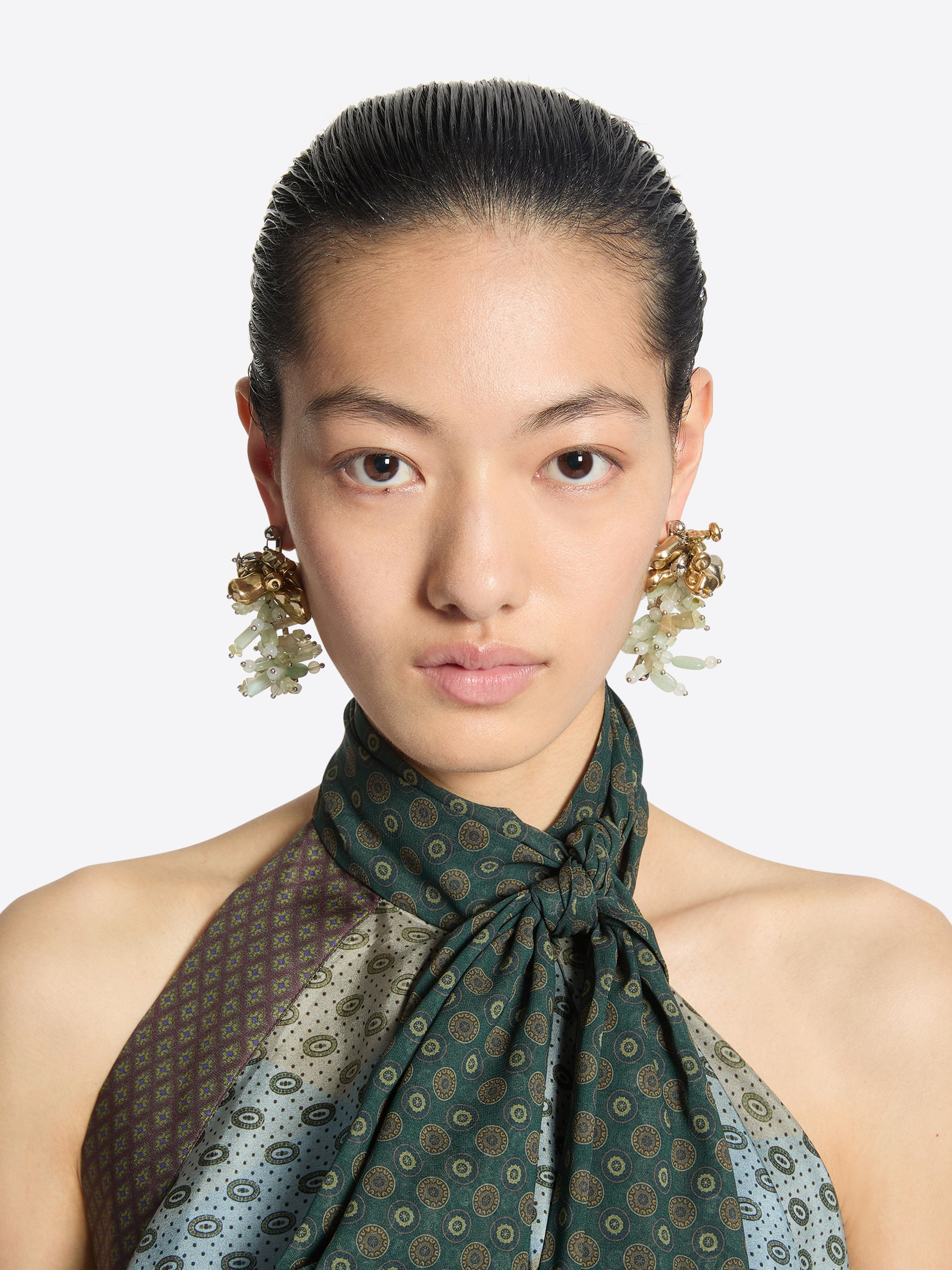CONTRAST EMBROIDERED EARRINGS - 4