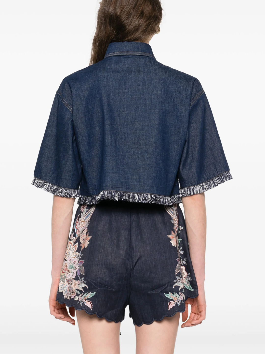 Rhiannon Fringe Denim Shirt - 4