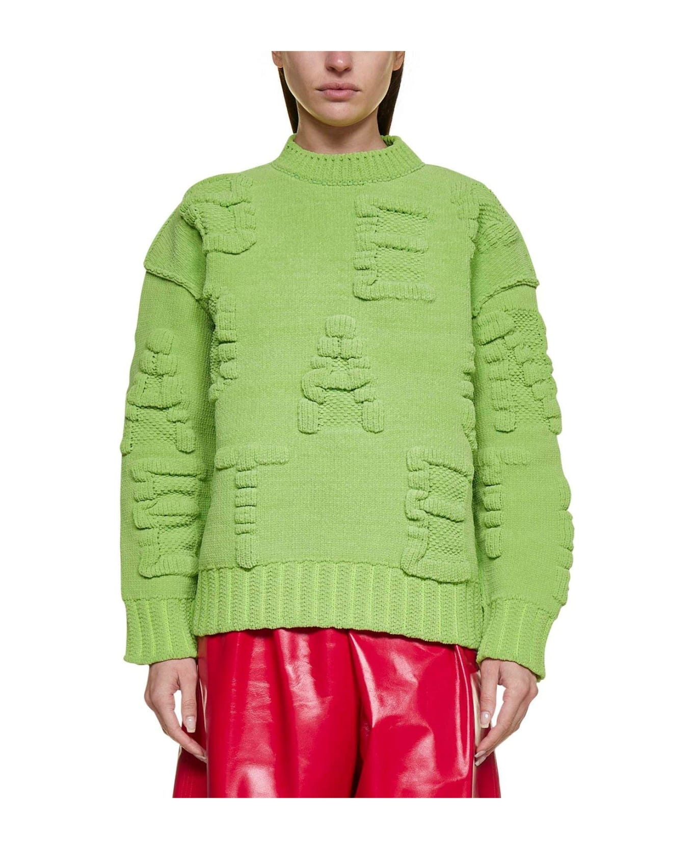 Alphabet Motif Ribbed-knit Jumper - 3