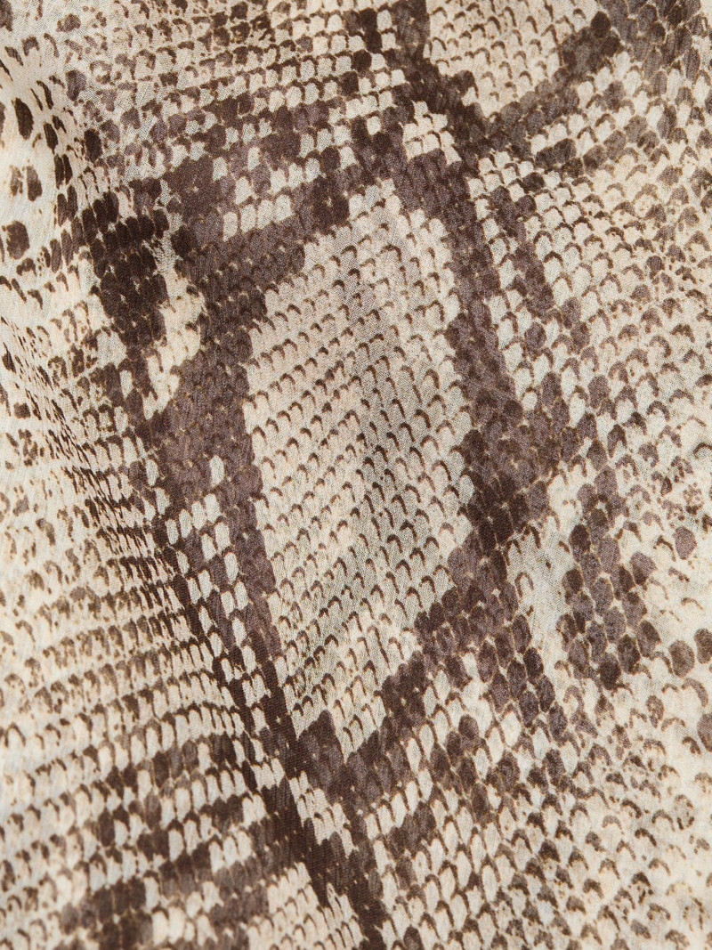 Women's Briva Snakeskin-Print Silk Midi-Skirt - Snake Print Natural 7