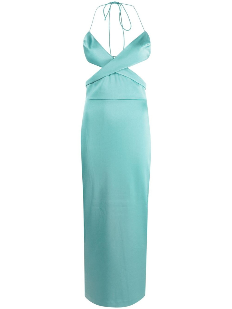Mason cut-out satin midi dress 1