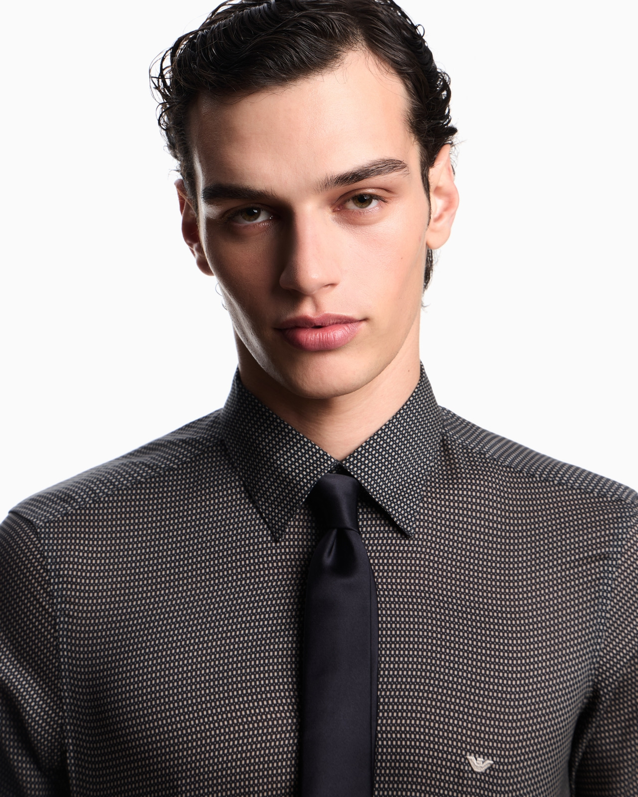 LYOCELL SHIRT WITH A PATTERNED PRINT - 5