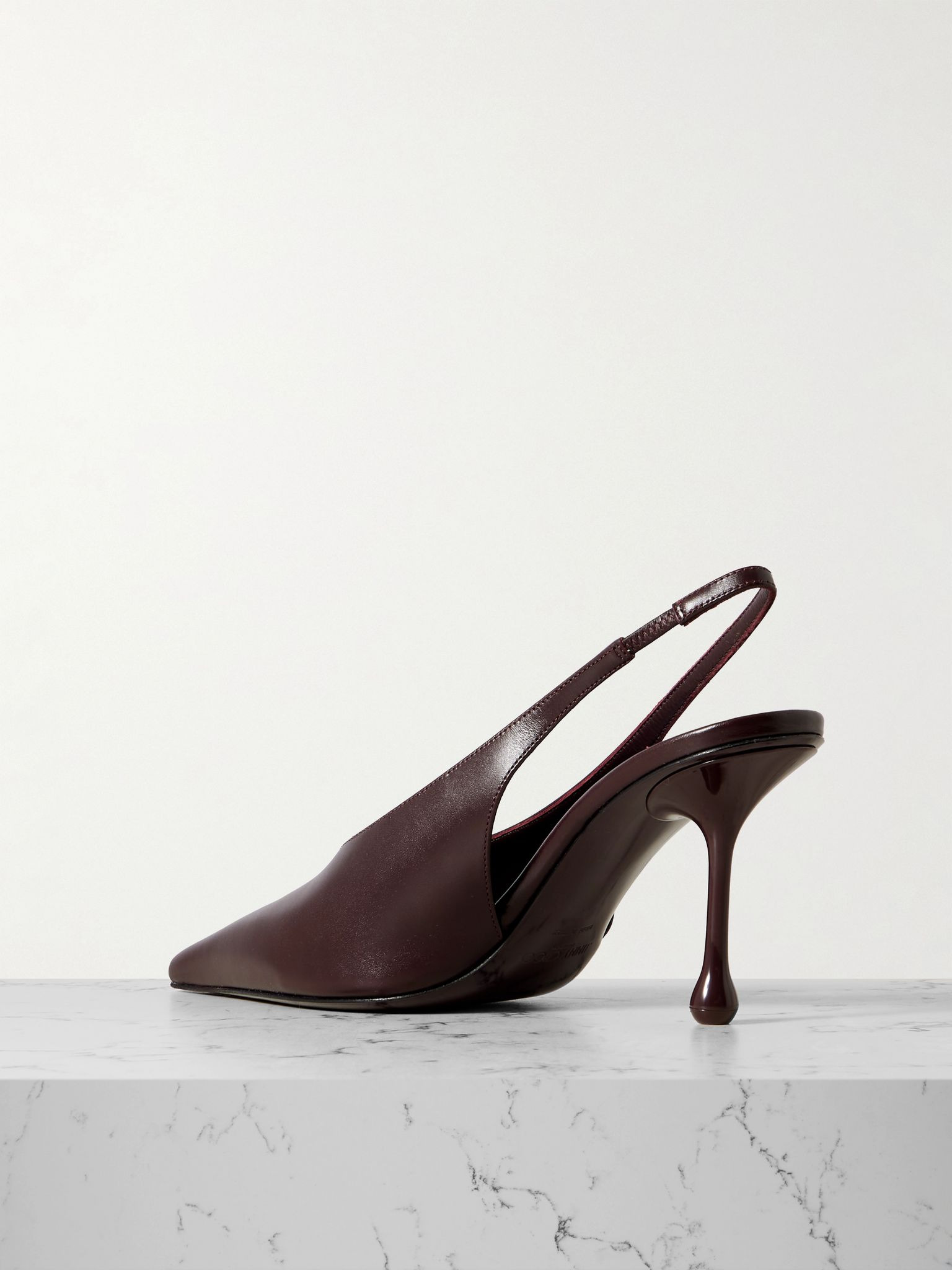Isa 80 leather pumps Burgundy - 3