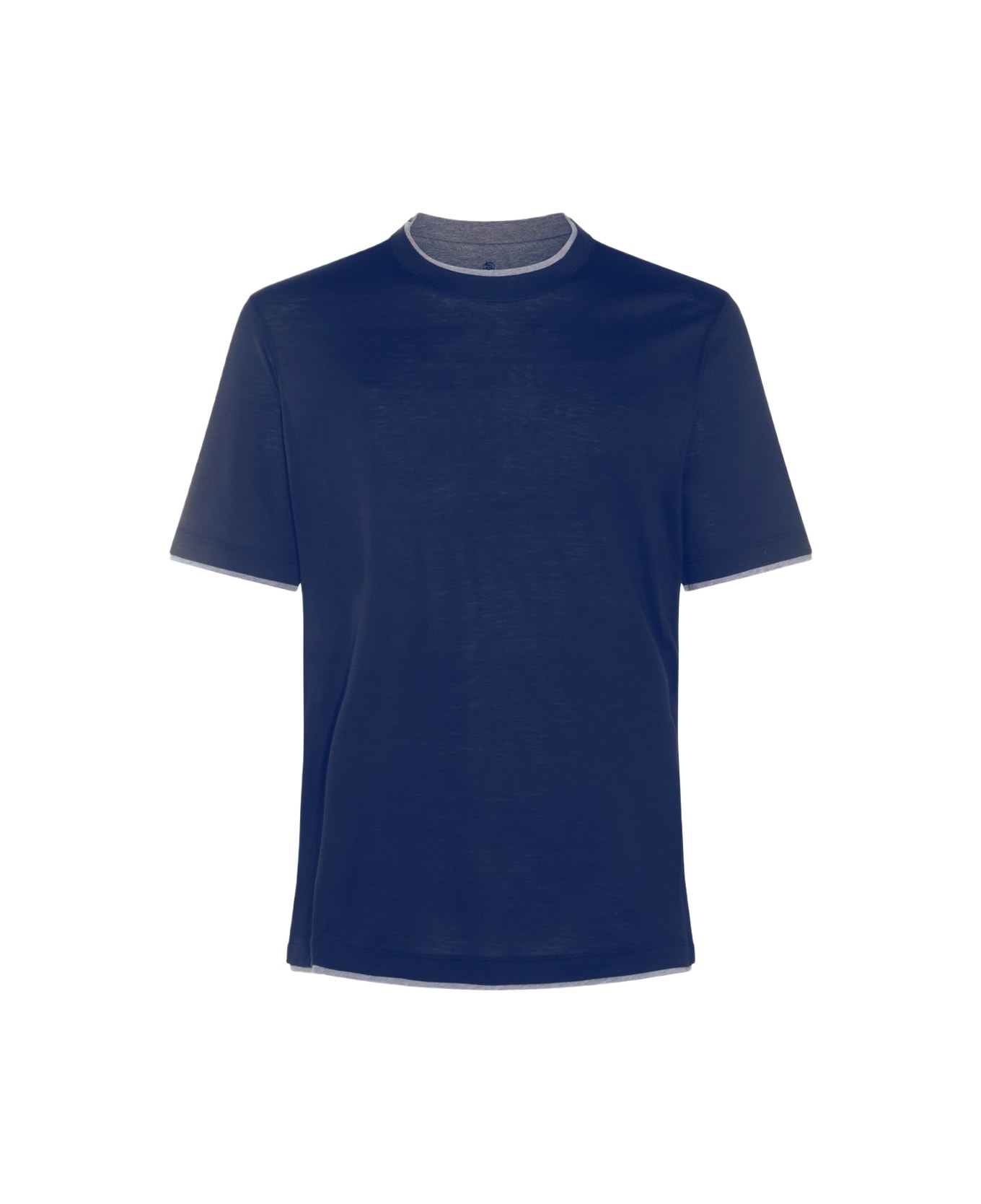 Blue Cotton T-shirt - 1