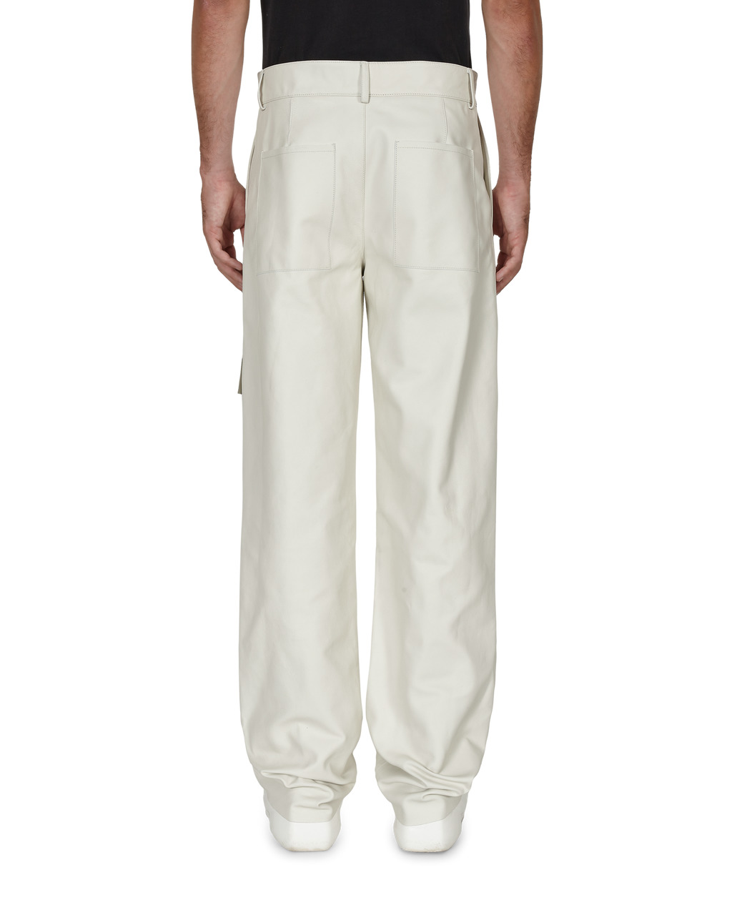 CARGO POCKET LEATHER PANT - 5