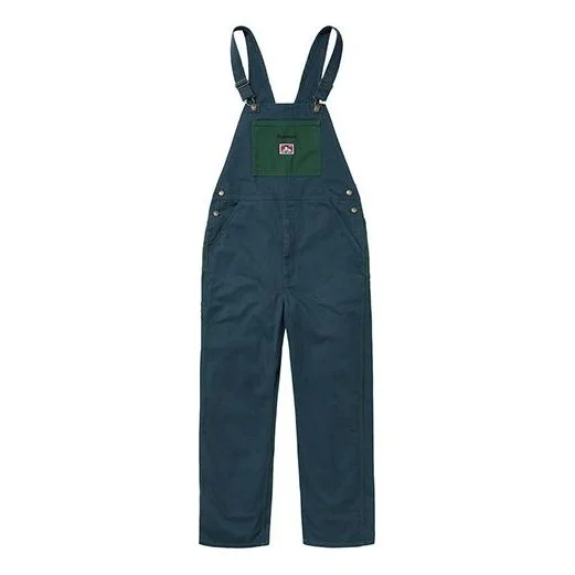 Supreme FW19 Week 3 x Ben Davis Overalls Crossover Blue Green Contrasting Colors Pants Unisex SUP-FW - 1