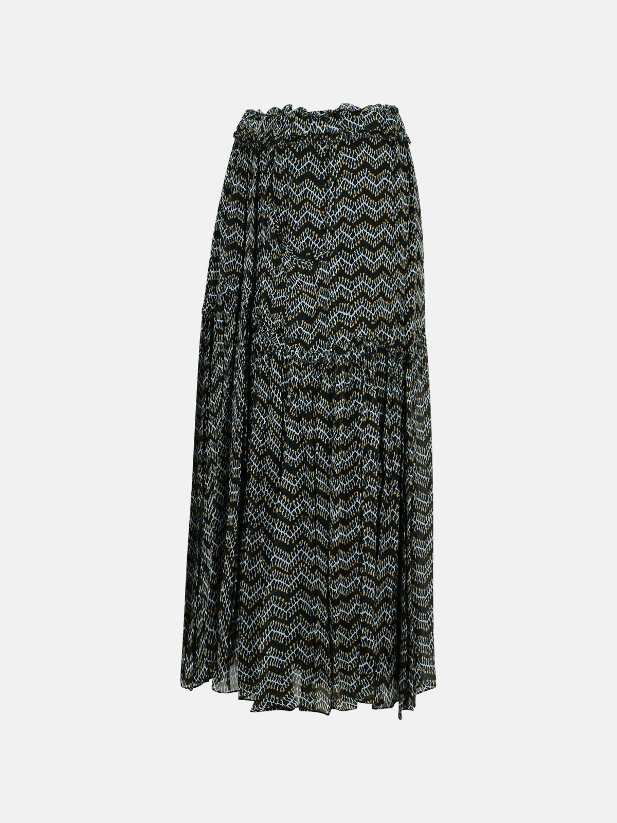 'VERONIQUE' BLACK VISCOSE SKIRT - 2