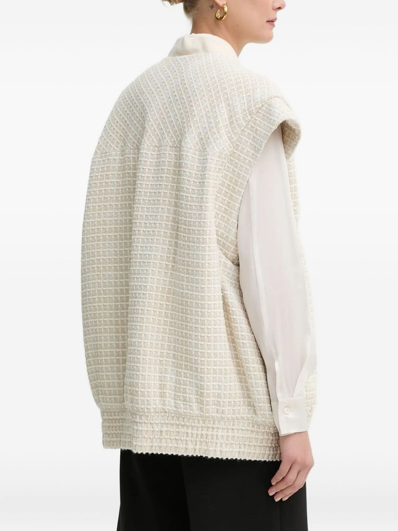 BOSS grid-pattern jacket outlook