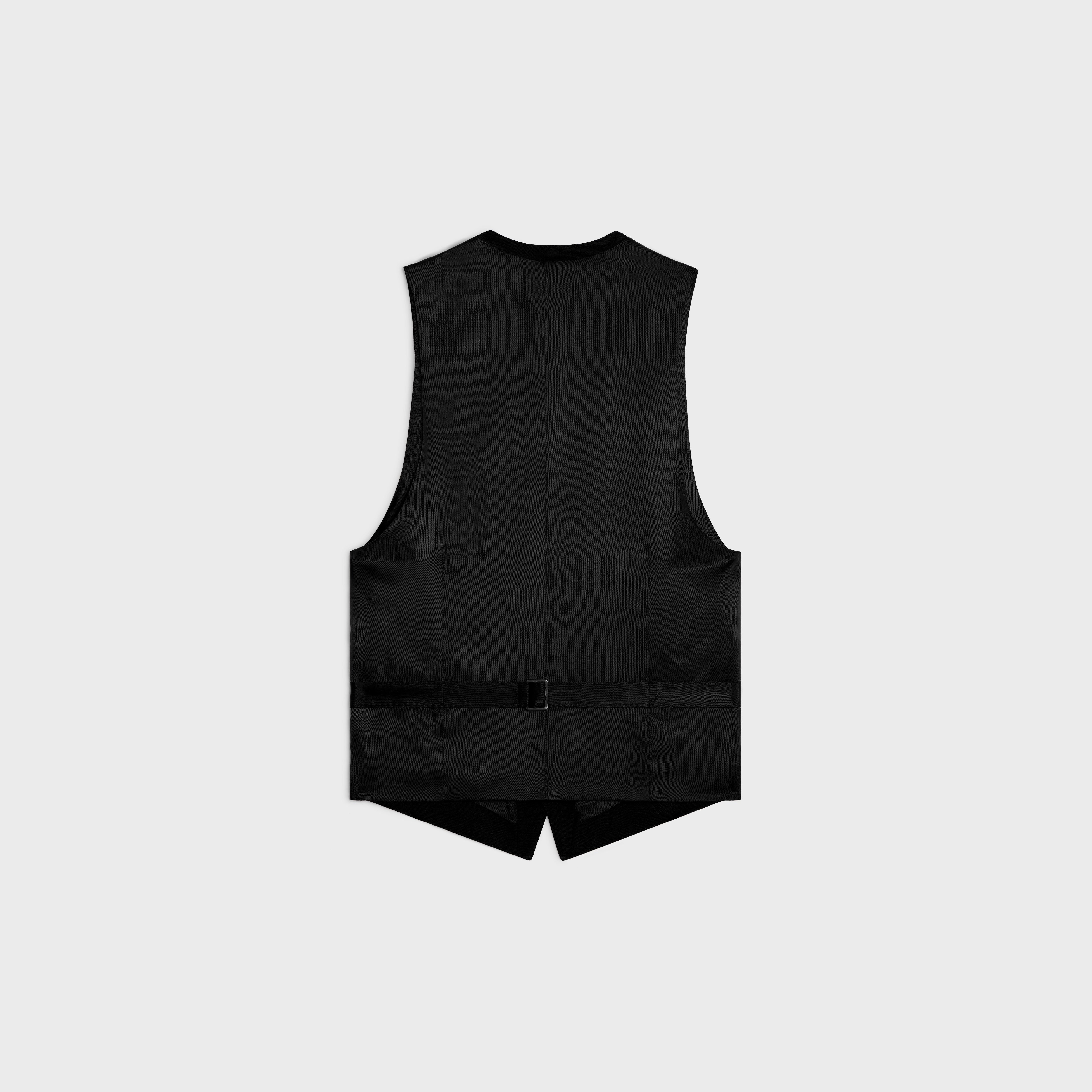 waistcoat in wool gabardine - 2