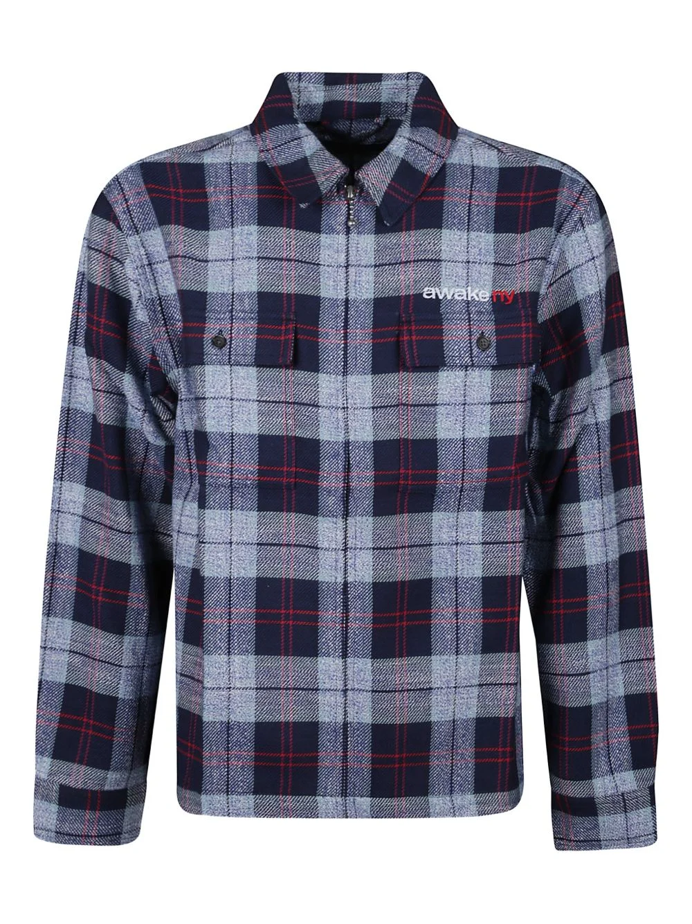 flannel zip-up shirt - 1