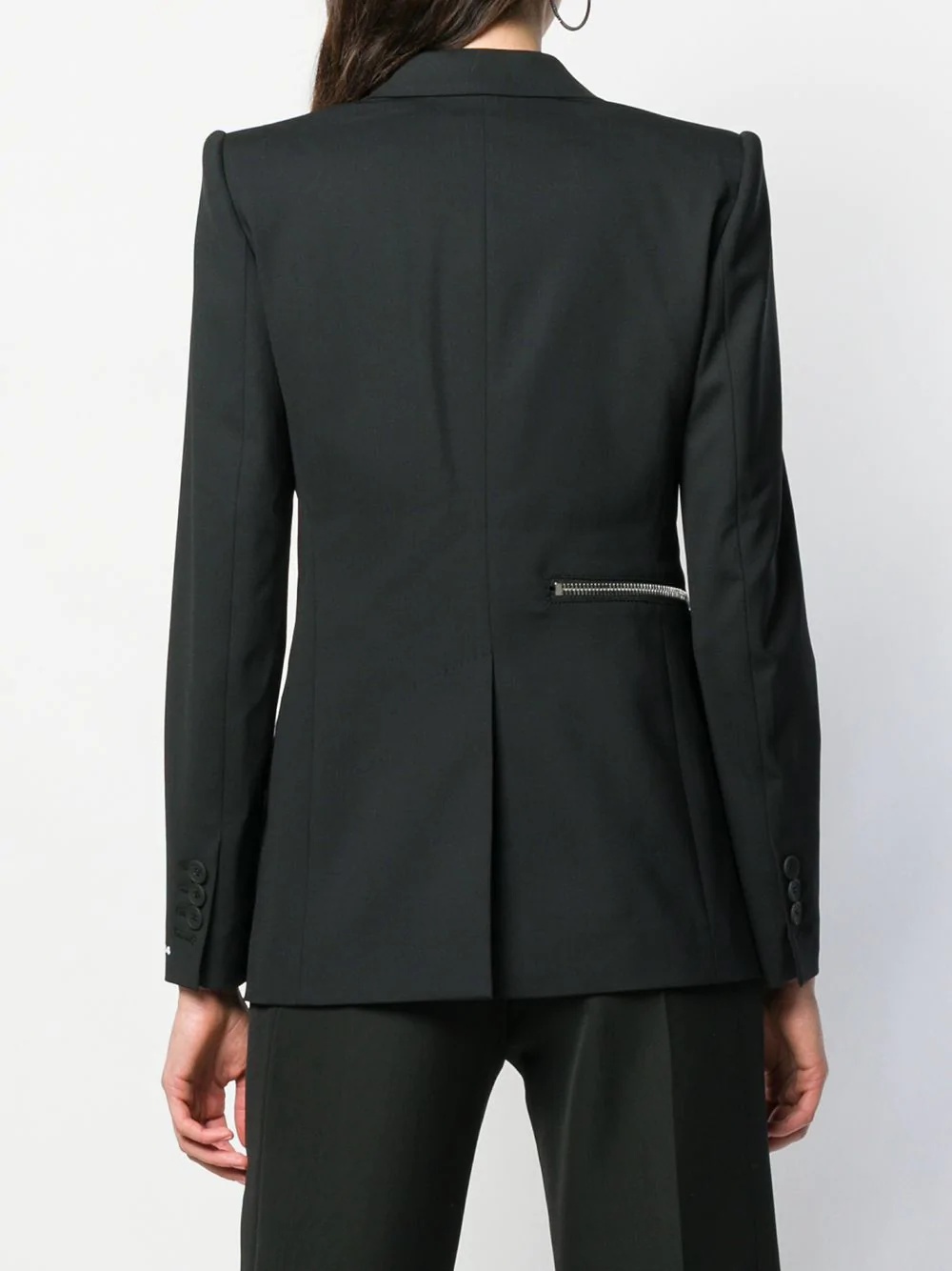 zip detail blazer - 4