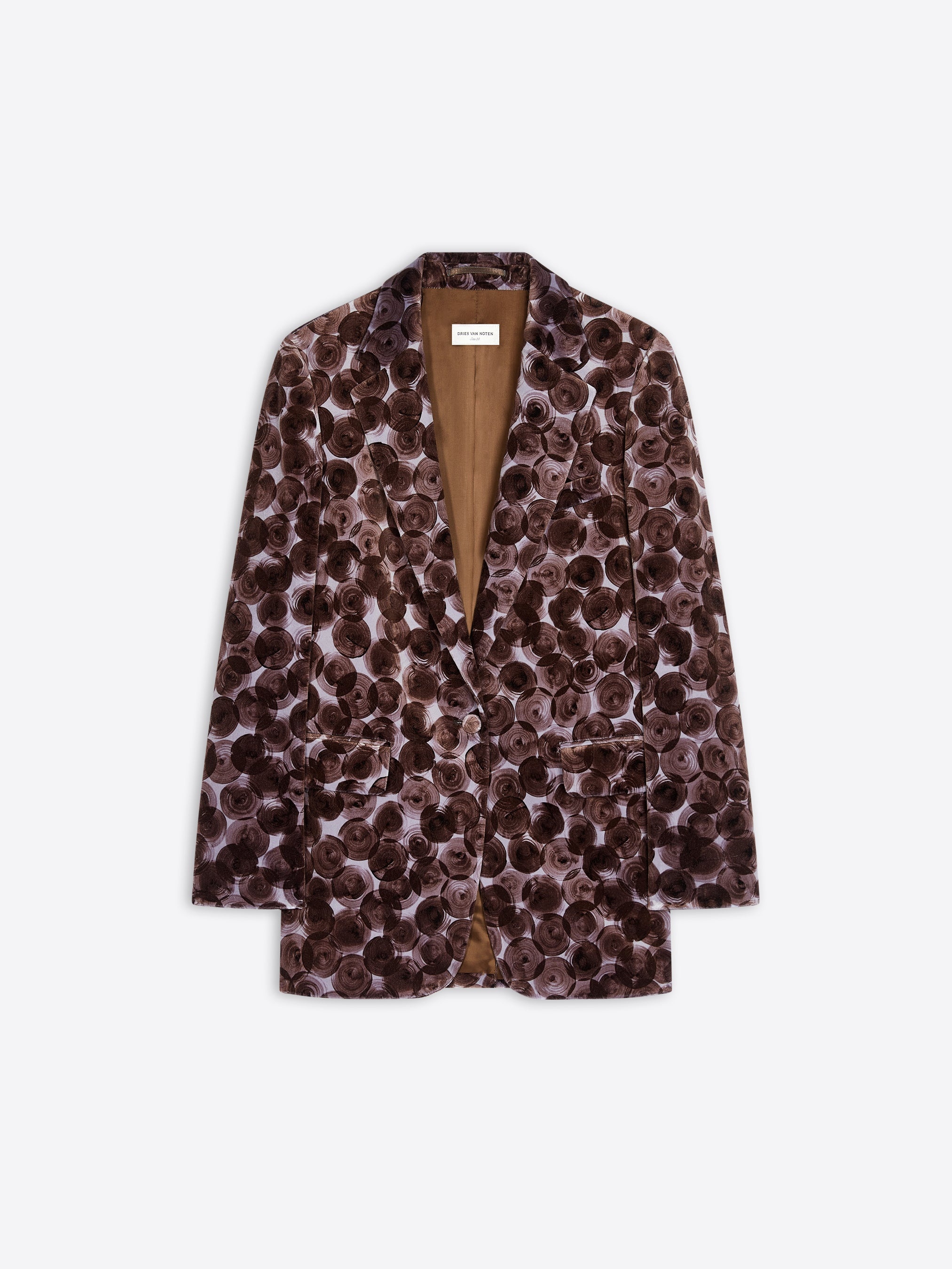 PRINTED VELVET BLAZER - 1