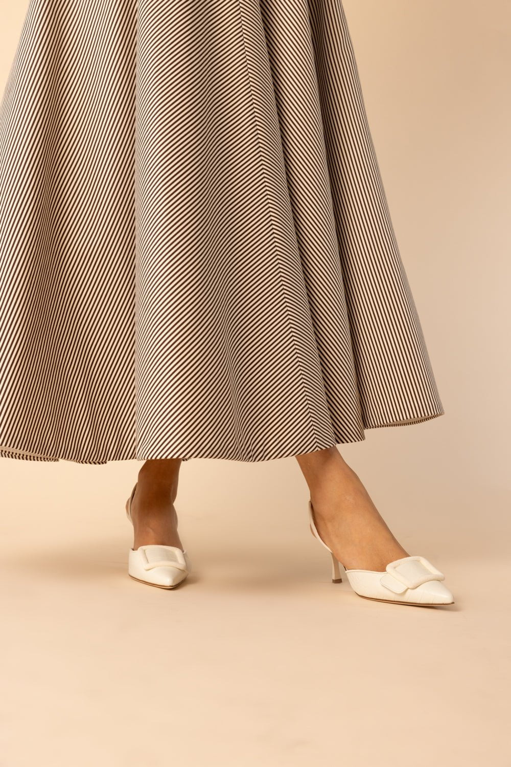 Maysli Slingback Pump - Light Cream Croc - 2