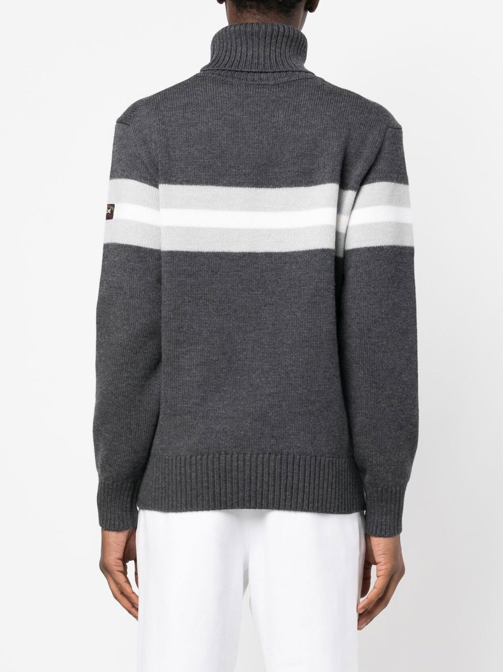 striped roll-neck jumper - 4
