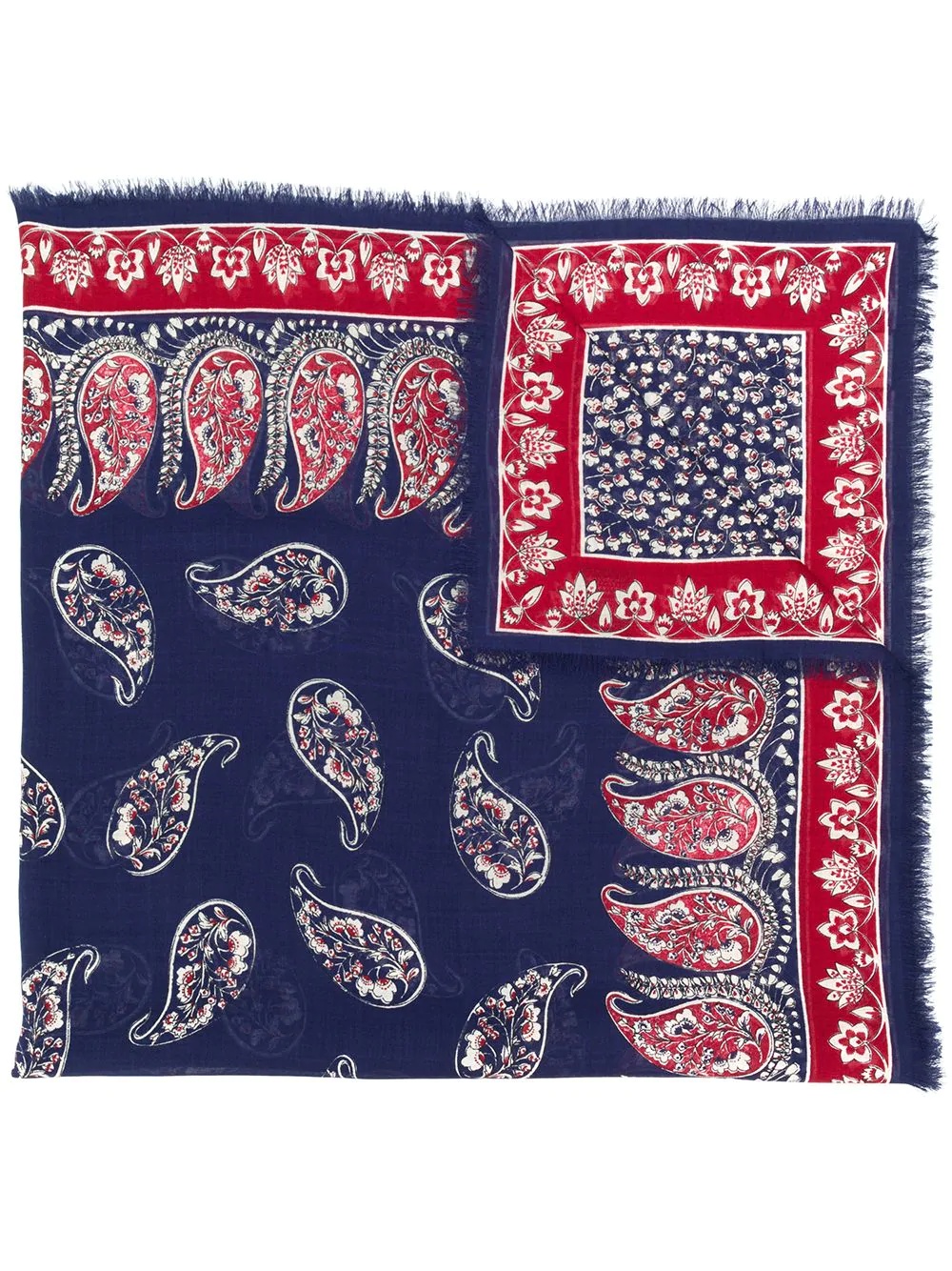 paisley print shawl - 1