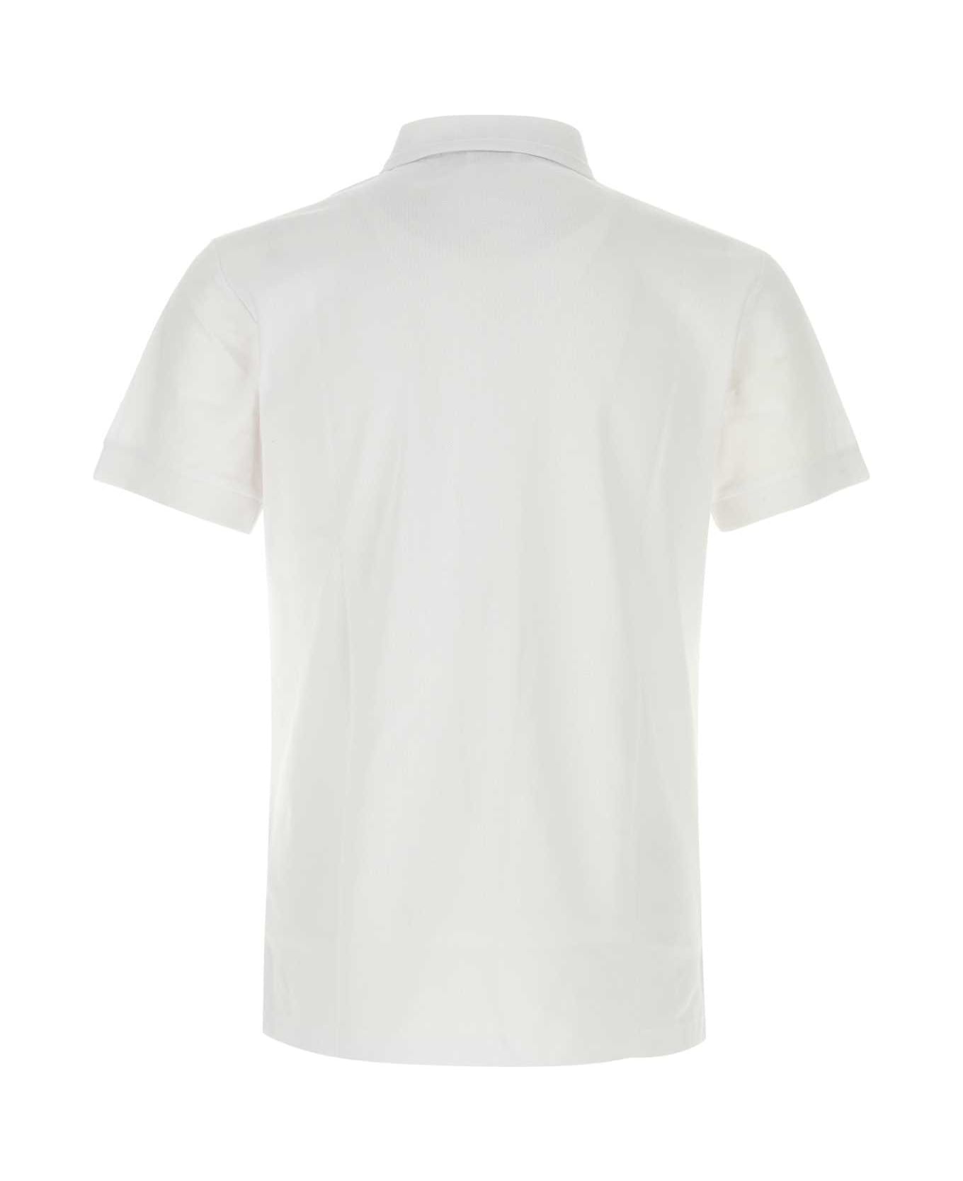 White Piquet Polo Shirt - 2