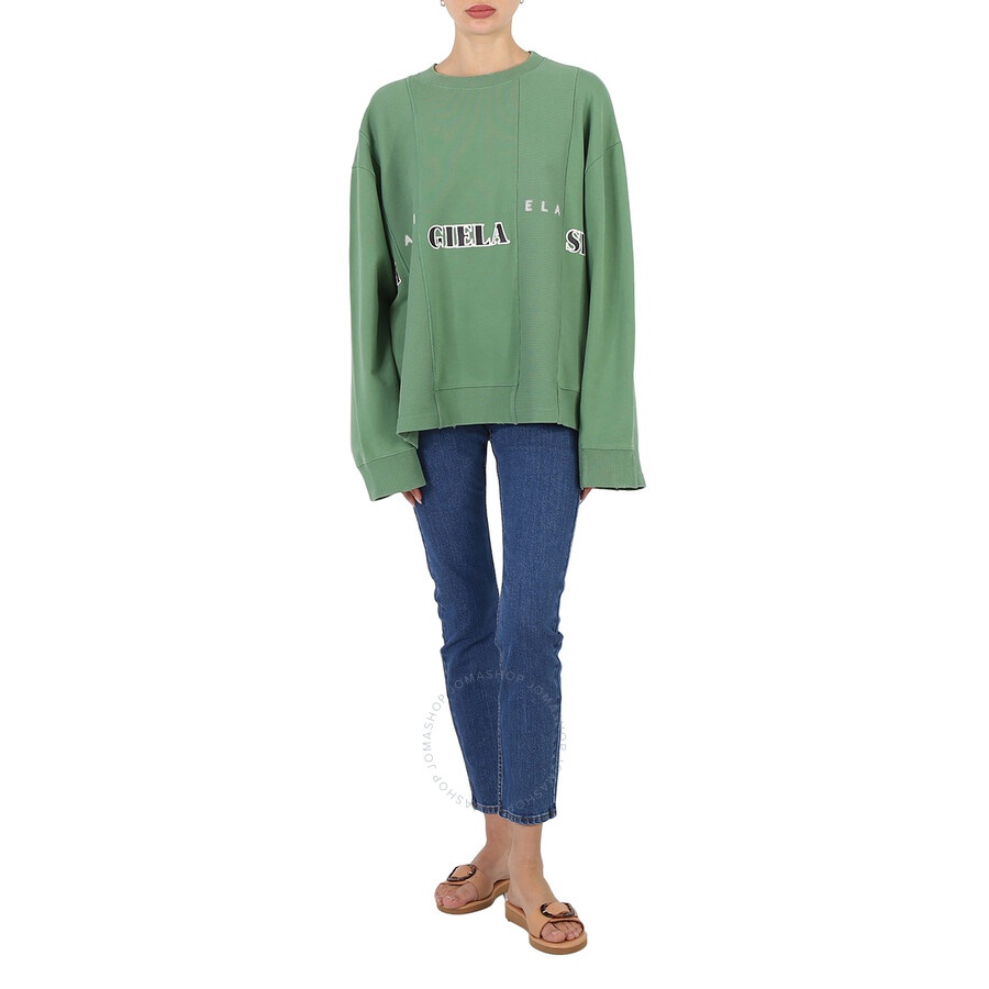 MM6 Maison Margiela Ladies Clover Band Logo Print Sweatshirt - 6
