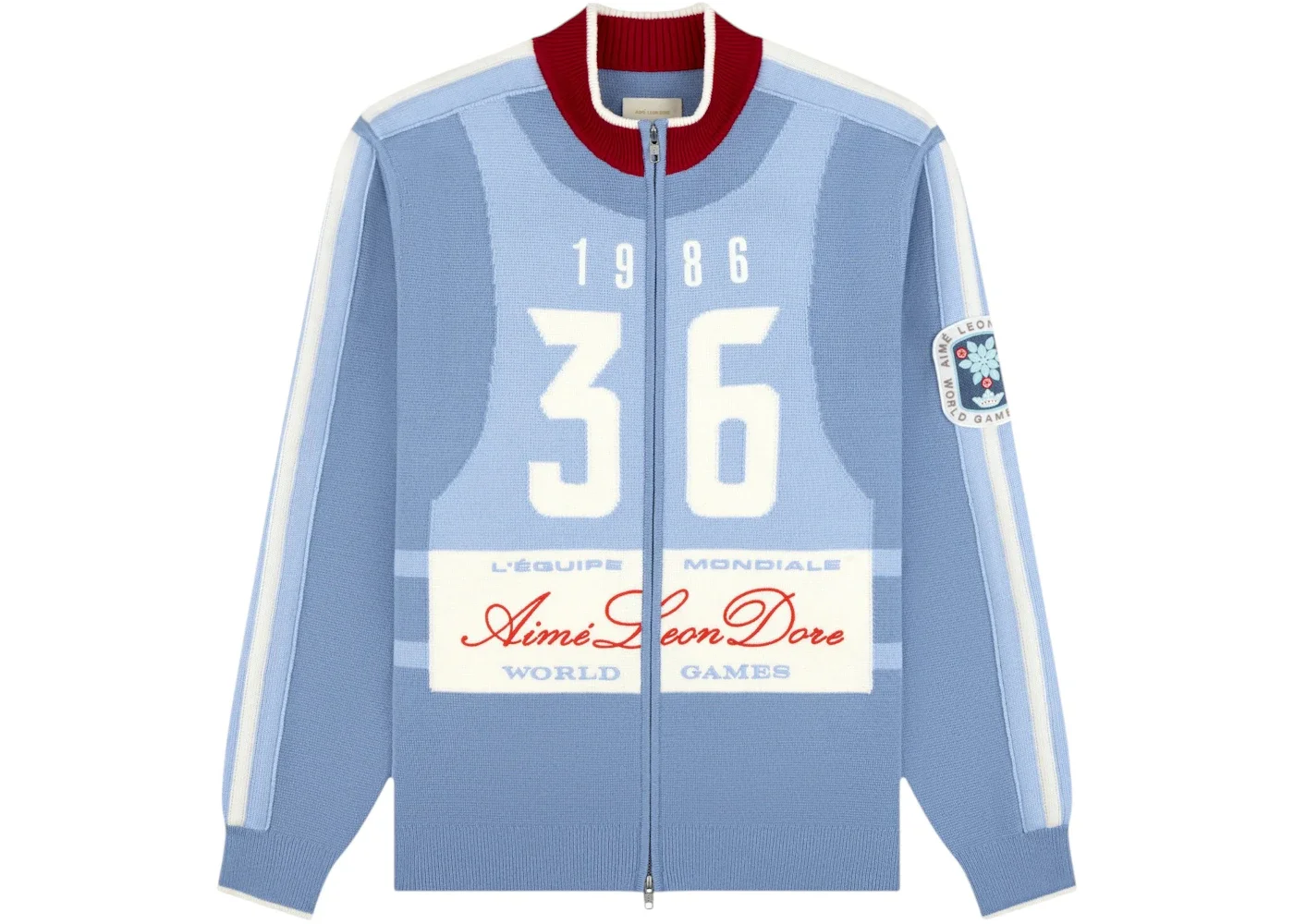 Aime Leon Dore Full Zip Alpine Ski Sweater Forever Blue - 1