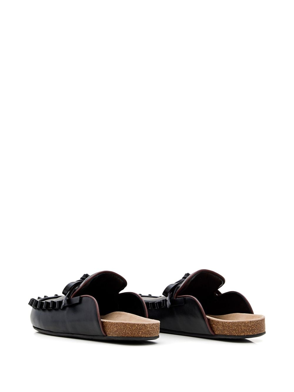 bow tie leather mules - 3