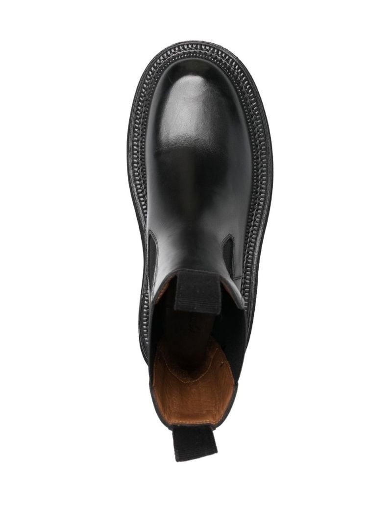 chunky leather boots - 8