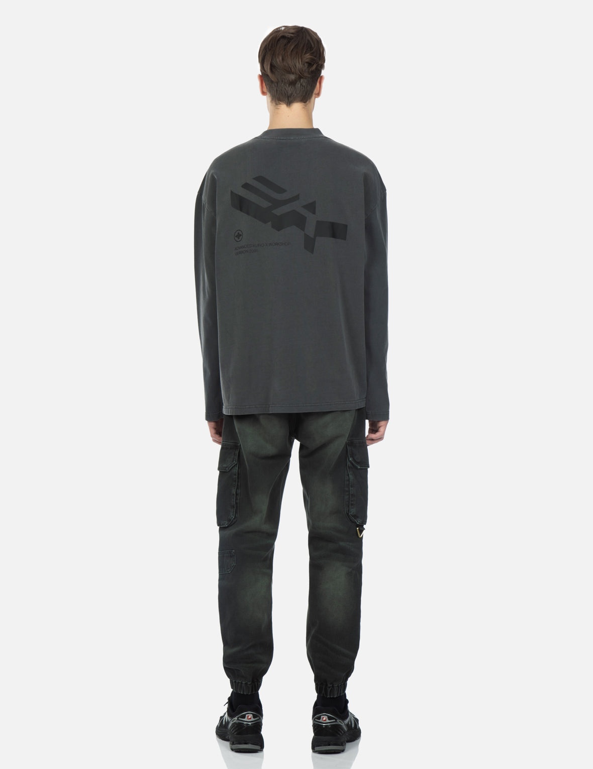 Seagull Embroidered Washed Denim Joggers - 5