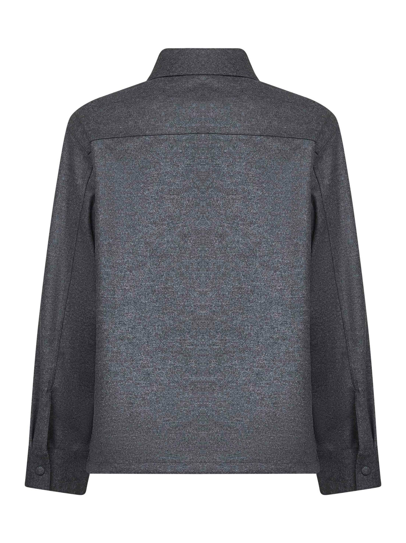 Grey Melton wool shirt - 2