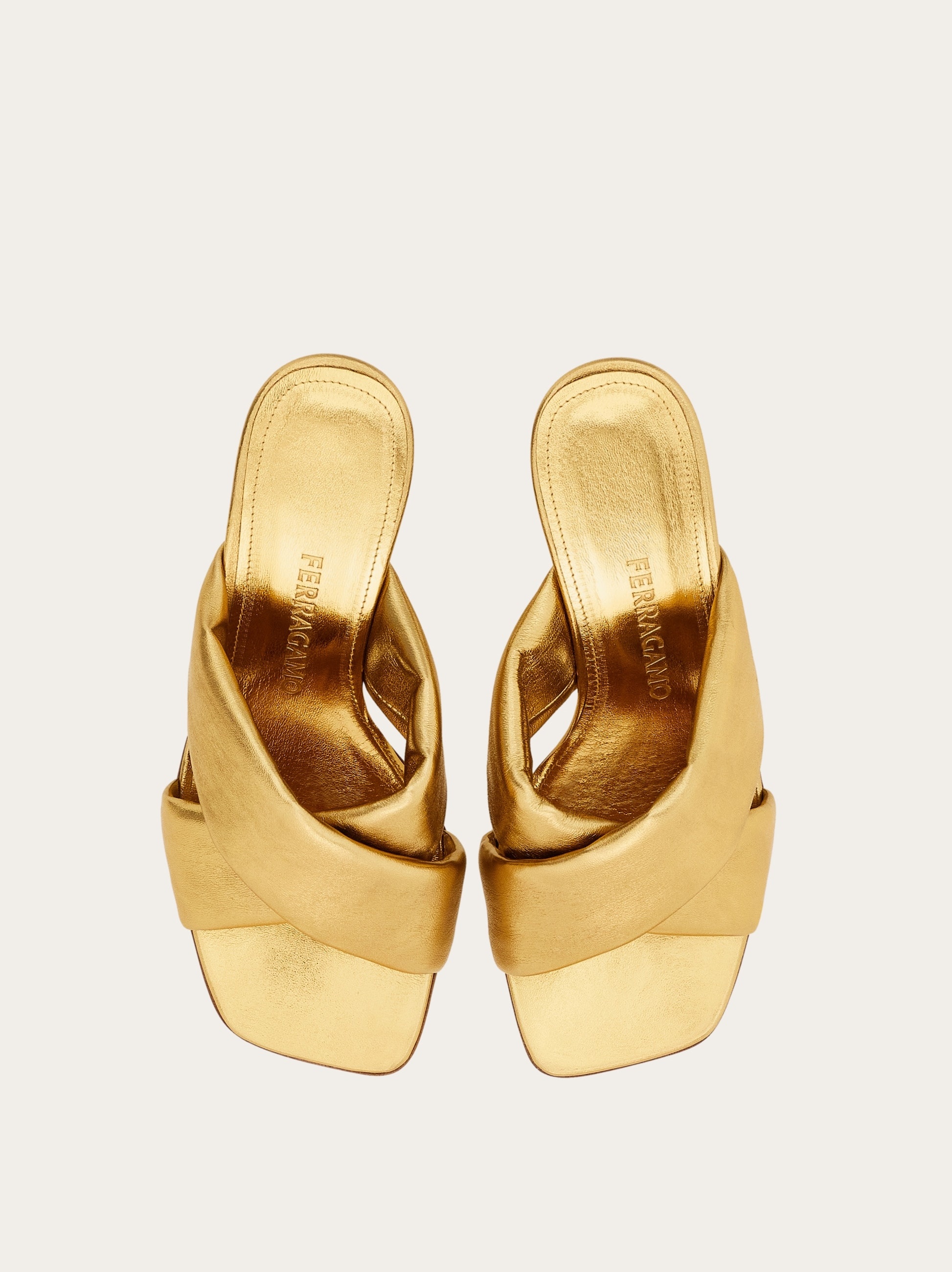 Padded sandal with Gancini heel - 2