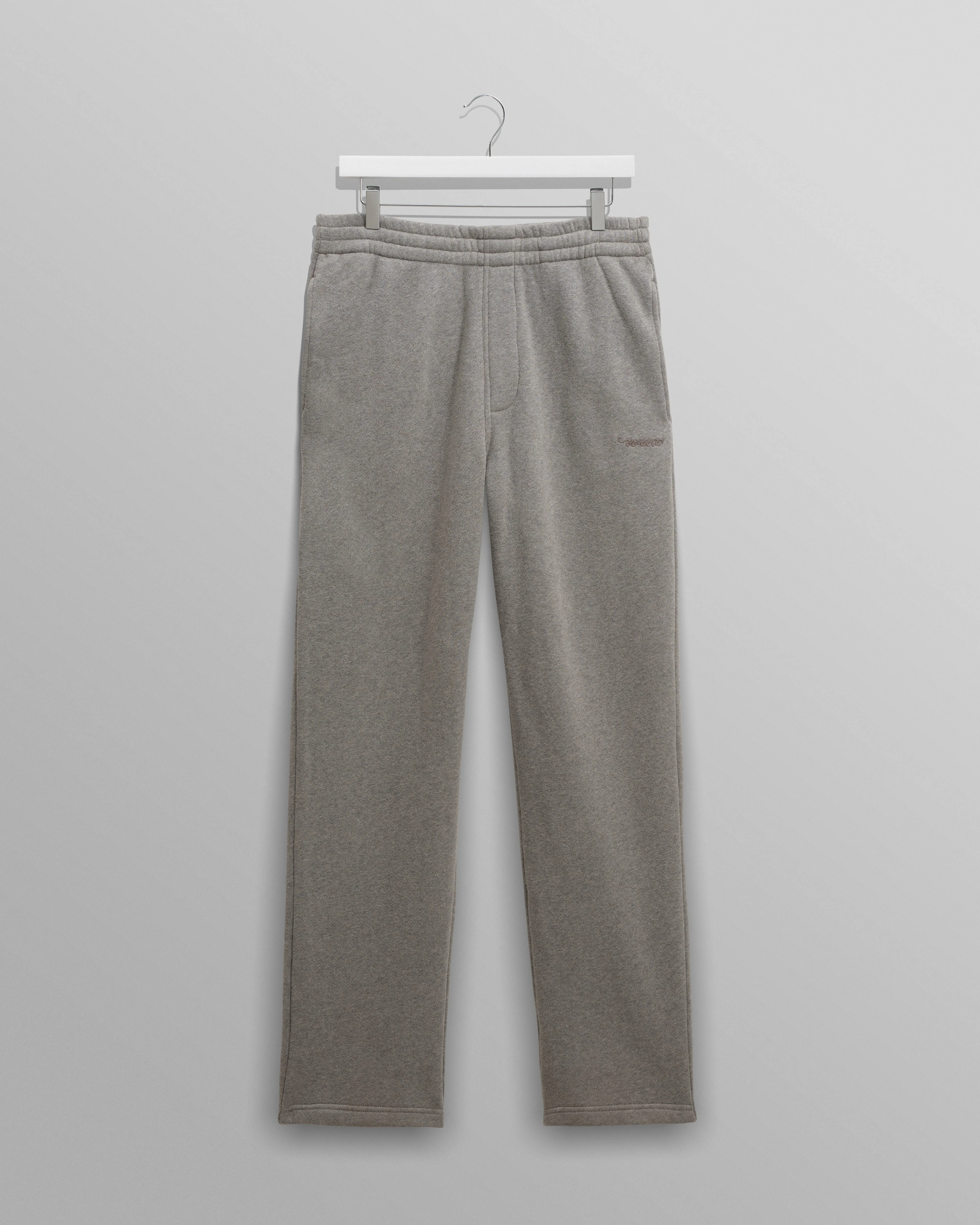 Ska - Grey Embroidered Logo Loopback Cotton Joggers - 1